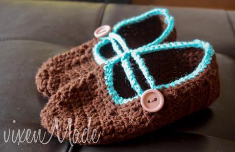 Crocheted Mary Jane Slippers