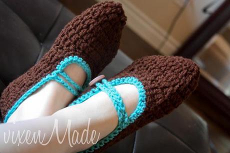 Crocheted Mary Jane Slippers