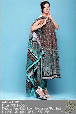 Bazzaaz Batik Lawn Exclusive Prints 2012 For Summer