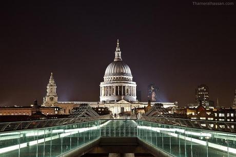 View of St Pauls from the Millenium Bridge, London