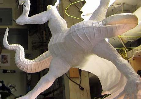 The Year of the Paper Mache Dragon- claws, breast plates, and Eddie