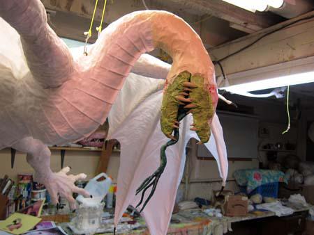 The Year of the Paper Mache Dragon- claws, breast plates, and Eddie