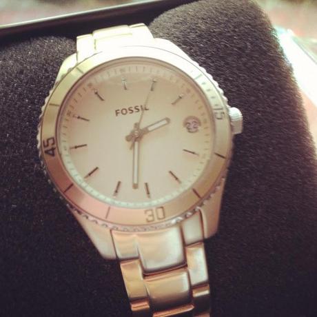 Fossil Stella Aluminum Gold Dial Watch