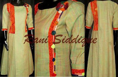 Patch Work Embroidered Women Casual Summer Dresses Collection By Rani Siddique