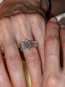 Angelina Jolie Engagement Ring, Boca Raton engagement ring, emerald cut ring boca