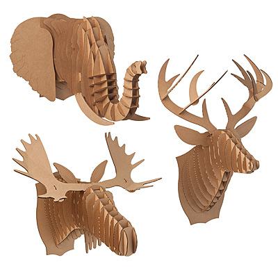 Choose from a buck, elephant or moose to decorate your digs.