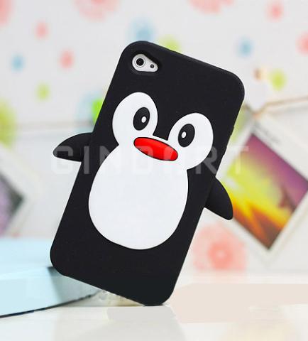 This cute penguin covers iPhone 4