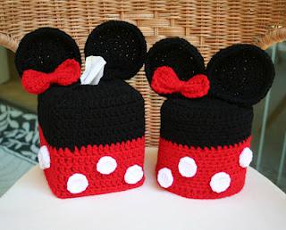 New Pattern for Sale:  Minnie Mouse Tissue Box & Toilet Paper Roll Cover
