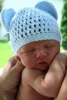 Crochet Newborn Bear Hat