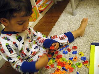 Name Recognition Game in a Sensory Tray