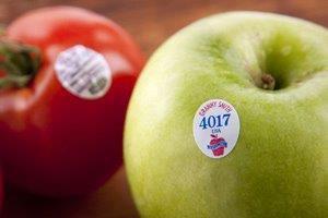 When you shop for fruit and tomatoes, look at the stickers.
