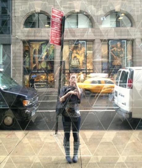 My Interview article on the mega-collector Dakis Joannou’s destefoundationcollection, currently installed in the windows of Barneys. You might not even know that you’ve already seen it.
(Above is a picture of me in front of the Athina Rachel Tsangari installation, without an umbrella, in the rain storm that overtook New York this morning.)