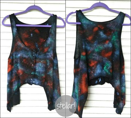 galaxy print tank top