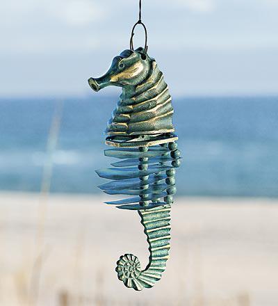 Seahorse Wind Chimes Catching Cool Breezes