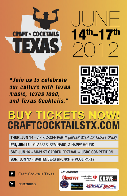 Win Tickets to the 1st Annual Craft Cocktail Texas Festival