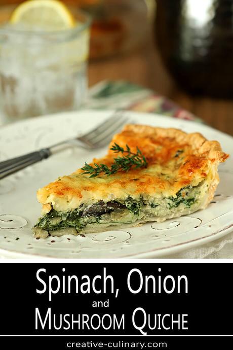Spinach, Onion, and Mushroom Quiche