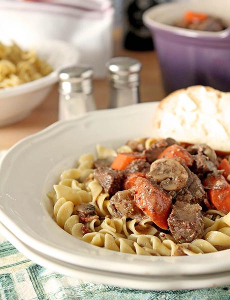 Cognac Beef Stew with Dijon Mustard