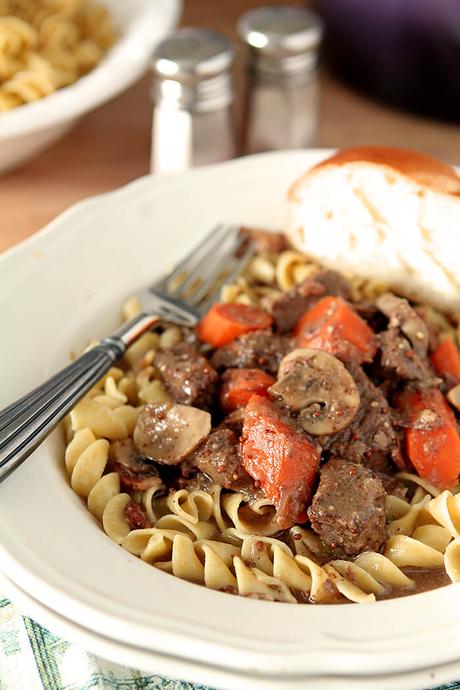Cognac Beef Stew with Dijon Mustard