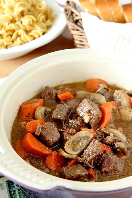 Cognac Beef Stew with Dijon Mustard