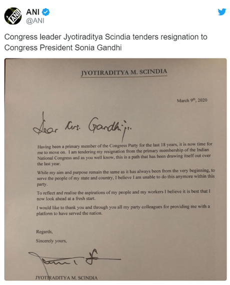 scindia resignation