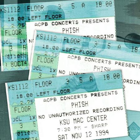 Phish: new archival release 11/12/94 MAC Center at Kent State University, Kent, OH