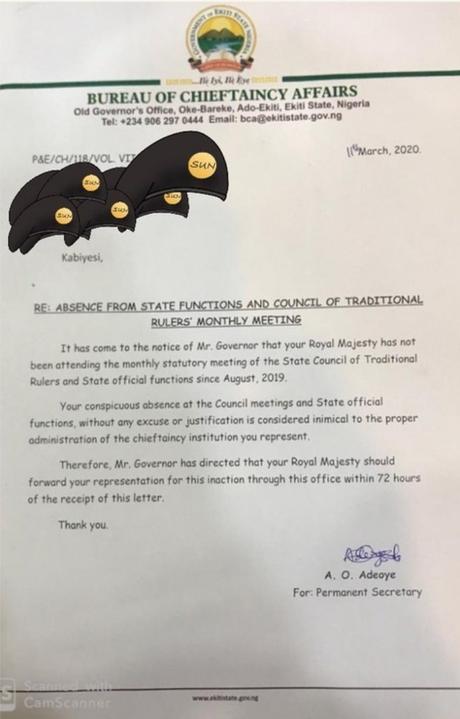 Fayemi Reportedly Moves To Dethrone 16 Kings In Ekiti, Days After Sanusi Was Removed By Ganduje