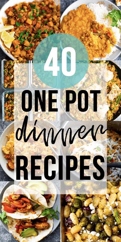 collage image of 40 Easy One Pot Meals