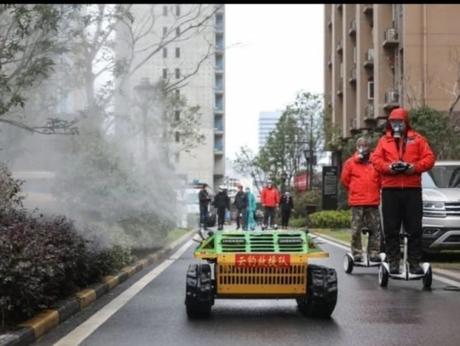 See Photos Of Robots Spraying Disinfectant And Fighting Coronavirus