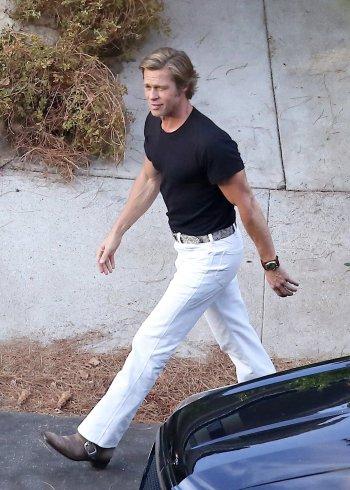 Once Upon a Time in Hollywood: Brad Pitt in Black and White Once Upon a Time in Hollywood: Brad Pitt in Black and White