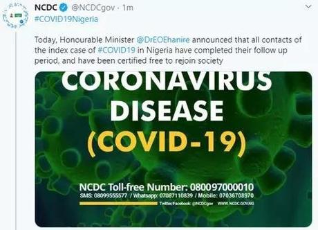 BREAKING: Second Case Of Coronavirus In Nigeria Has Now Tested Negative – Health Minister