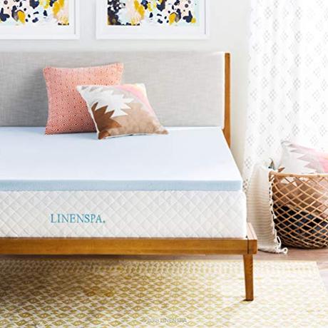 Linenspa 2 Inch Gel Infused Memory Foam Mattress Topper, Full