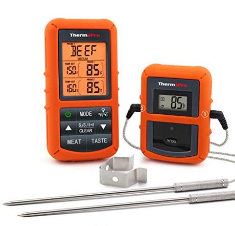 ThermoPro TP20 Wireless Remote Digital Cooking Food Meat Thermometer with Dual Probe for Smoker Grill BBQ Thermometer