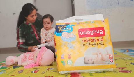 Review ll Babyhug Advanced Pant Style Diapers Medium - 76 Pieces