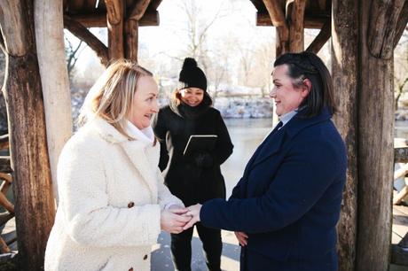 Alwena and Amanda’s Elopement at Wagner Cove in December