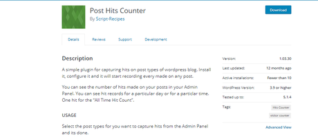 Post Hit Counter Post Hit Counter