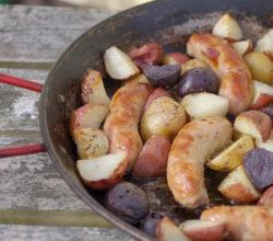 Irish Bangers and potatoes for St. Patricks Day