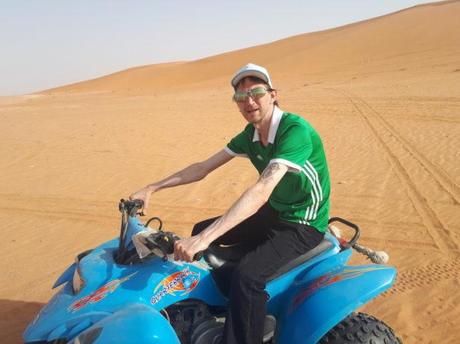 Quad Biking in Saudia Arabia on The Sand Dunes Near Shaqra Quad Biking in Saudia Arabia on The Sand Dunes Near Shaqra