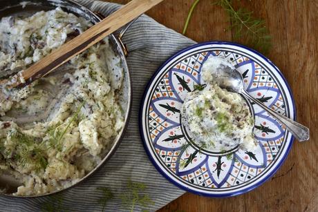 mashed red potatoes and fresh dill