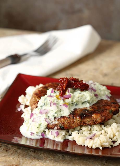 Tri-Color Bean Greek Veggie Burgers