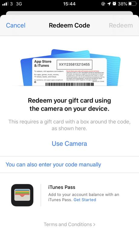 Redeem code on your iPhone, iPad or iPod touch