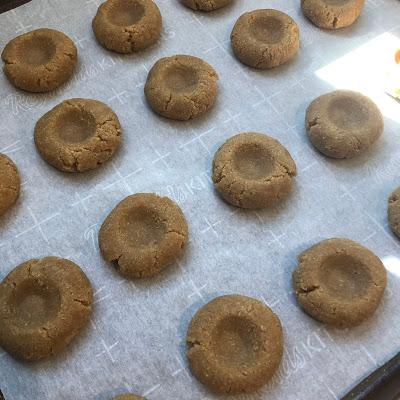 Chewy Almond Thumbprint Cookies ~ The Dreams Weaver