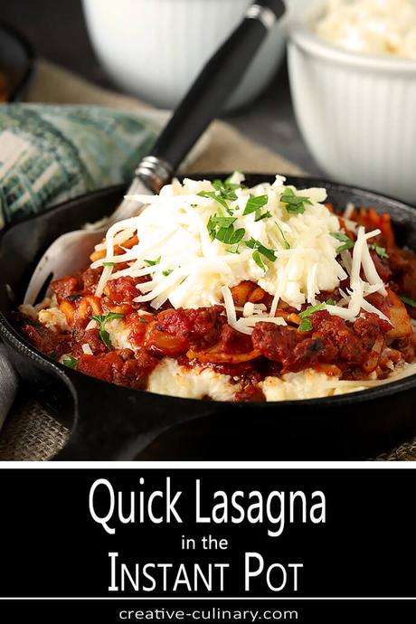 Quick Cheesy Lasagna – Instant Pot (or Stove-top)