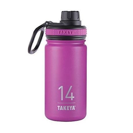 Takeya Originals Vacuum-Insulated Stainless-Steel Water Bottle, 14oz, Orchid