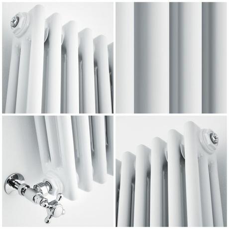 quad image of a windsor column radiator