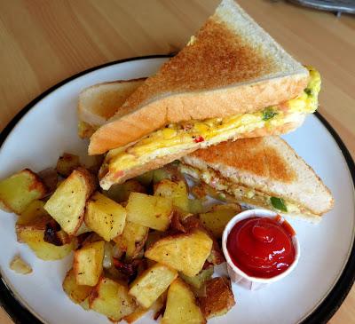 Baked Western Sandwich with Oven Hash Browns