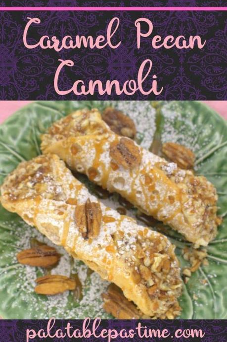 Caramel Pecan Cannoli #SpringSweetsWeek Caramel Pecan Cannoli #SpringSweetsWeek