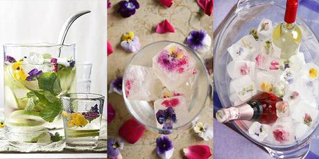 WHITE WINE SPRITZER WITH EDIBLE FLOWERS