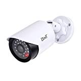 BNT Dummy Fake Security Camera, with One Red LED Light, for Home and Businesses Security Indoor/Outdoor (1 Pack, White)