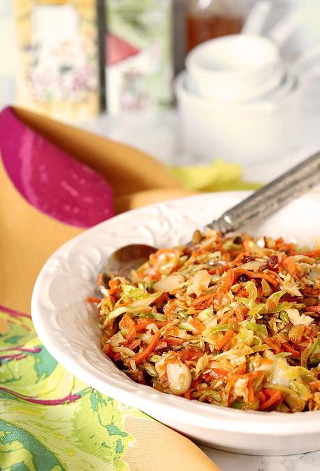 Asian Slaw with Almonds and Sunflower Seeds