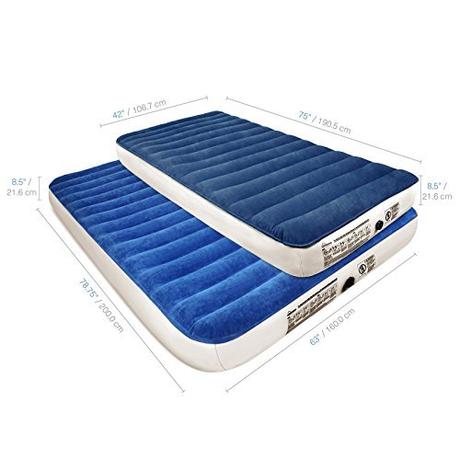 SoundAsleep Camping Series Air Mattress with Eco-Friendly PVC - Included Rechargeable Air Pump (Twin)